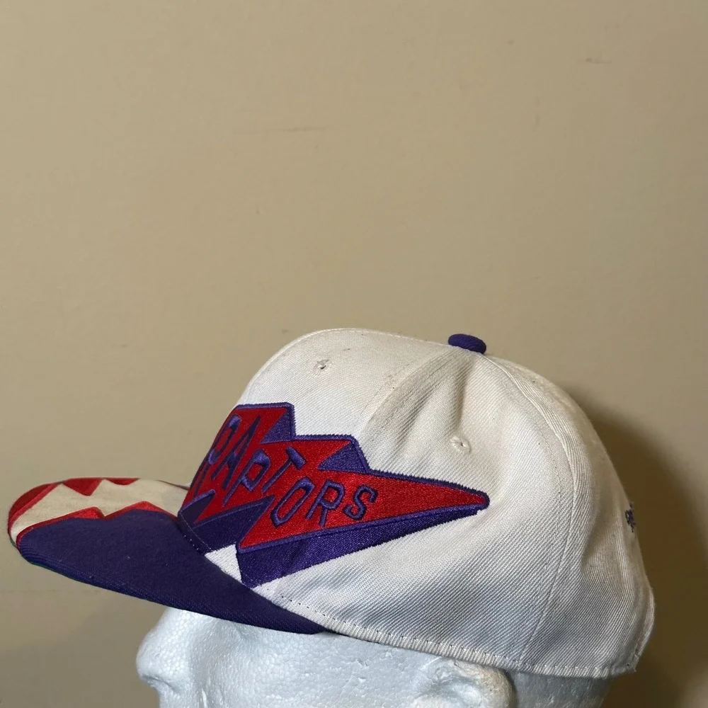 Mitchell & Ness Toronto Raptors Youth Snapback Hat White Purple Lightning Bolt